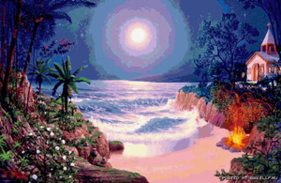 Гибралтарский пролив: Закат - природа, море, закат, пальма, берег - предпросмотр