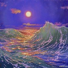 Схема вышивки «Тихий океан: Закат»