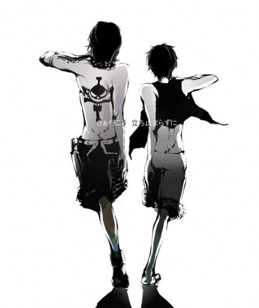 Луффи и Эйс - аниме - оригинал