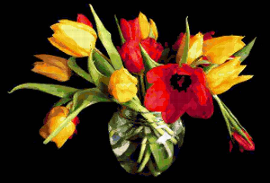 тюльпани - букет, квіти, тюльпани - предпросмотр