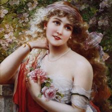 Схема вышивки «Девушка»