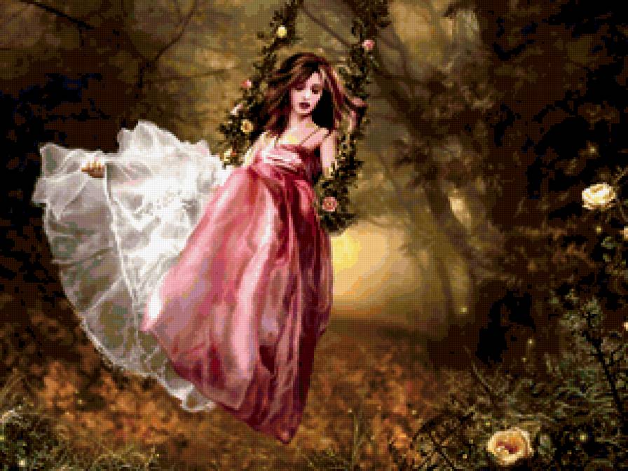 Девушка накачелях - предпросмотр