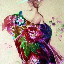 Схема вышивки «девушка»