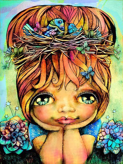 детский рисунок - девочка - оригинал