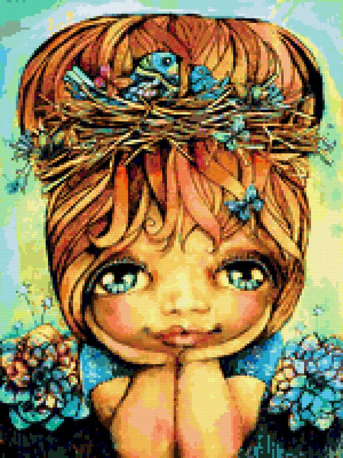 детский рисунок - девочка - предпросмотр