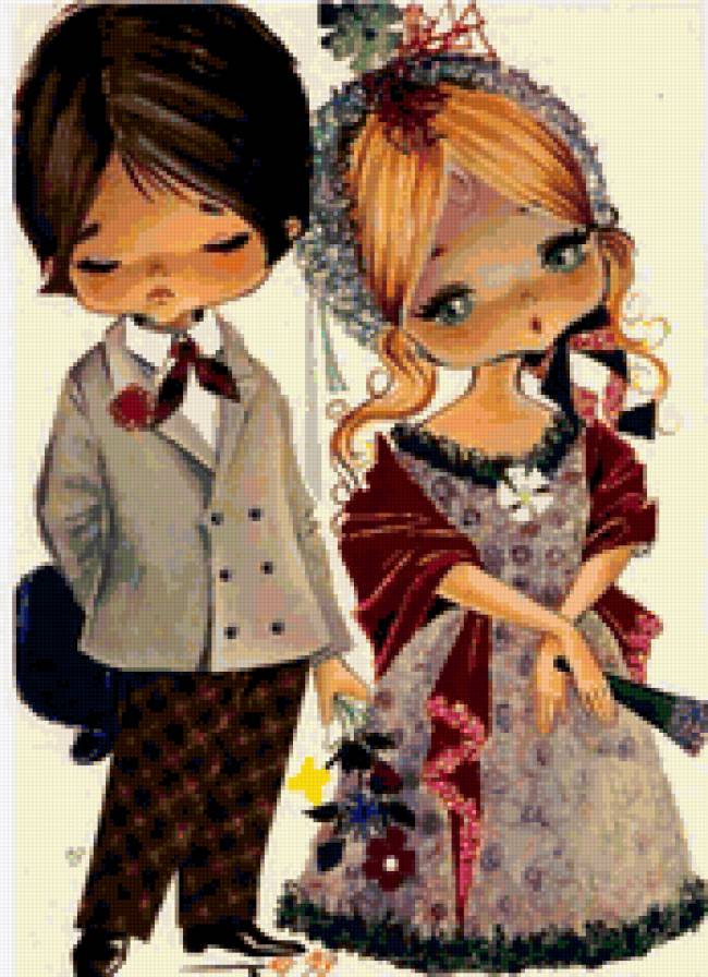 открытка5 - винтаж, любовь, пара, свидание, люди - предпросмотр