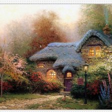 Схема вышивки «домик»