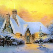 Схема вышивки «домик»