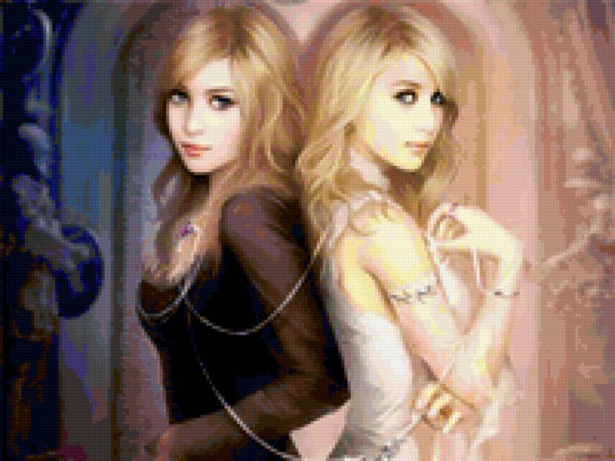 Блезнецы - блезняшки, люди, блезнецы, девушки - предпросмотр