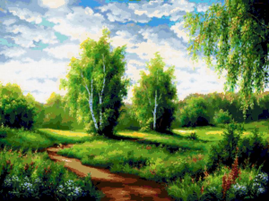 Серия "Пейзажи" - пейзаж, лето, дорога - предпросмотр