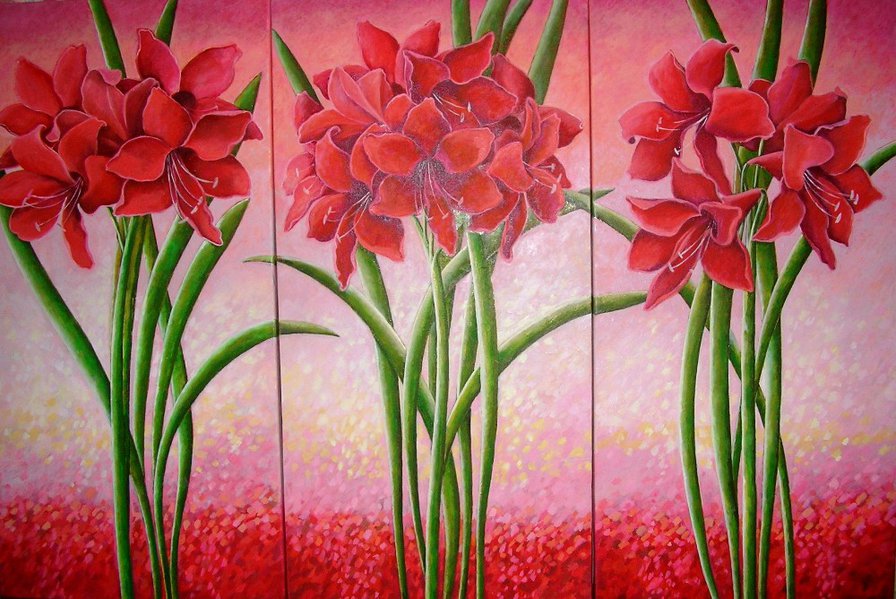 flowers - triptic - оригинал