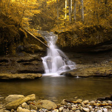 Схема вышивки «Лесной водопадик»