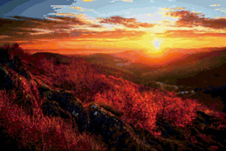 Осень в горах - закат, осень, горы - предпросмотр