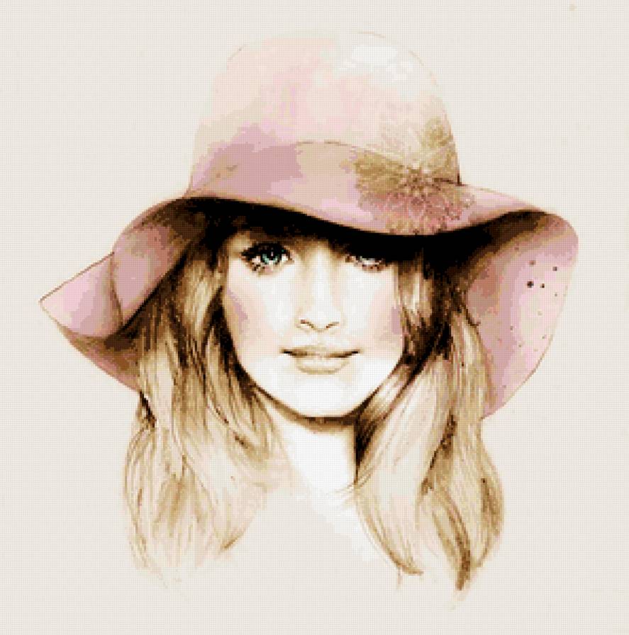 Незнакомка в шляпе - девушка в шляпе, девушка - предпросмотр