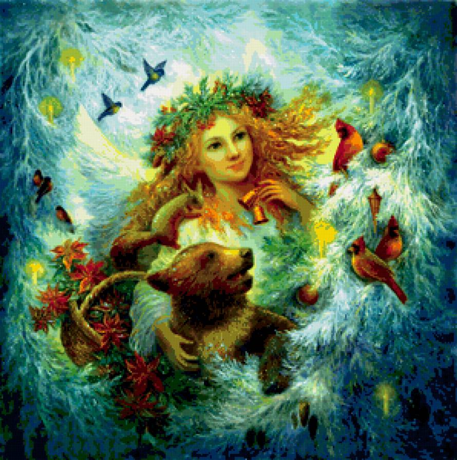 Рождественнская сказка - ангелы, разное, рождество - предпросмотр