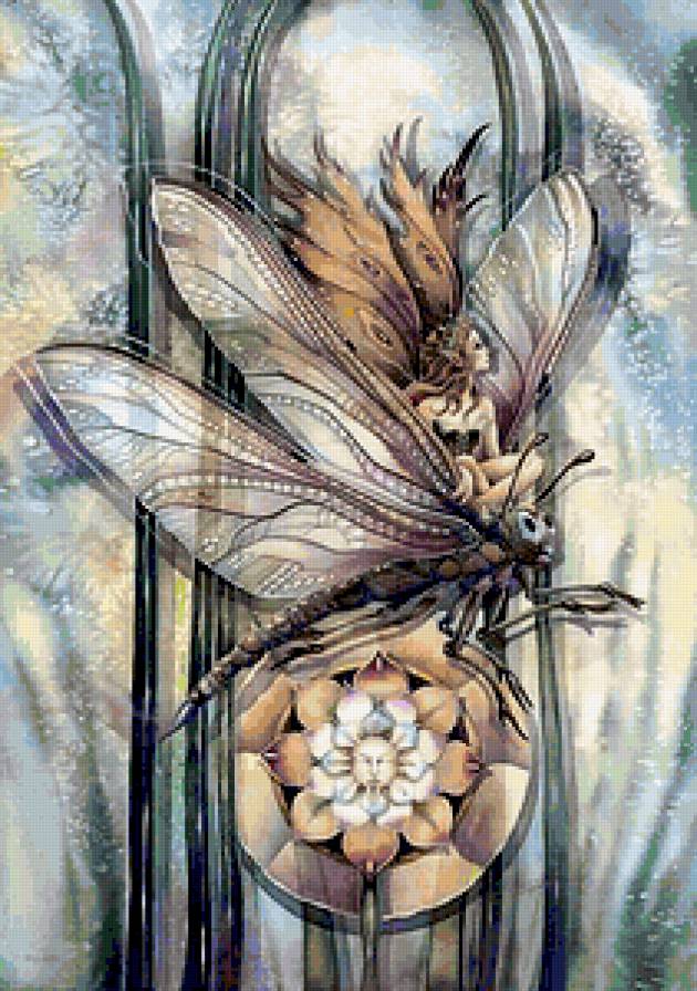 Полёт на стрекозе - эльфы, фэнтази - предпросмотр