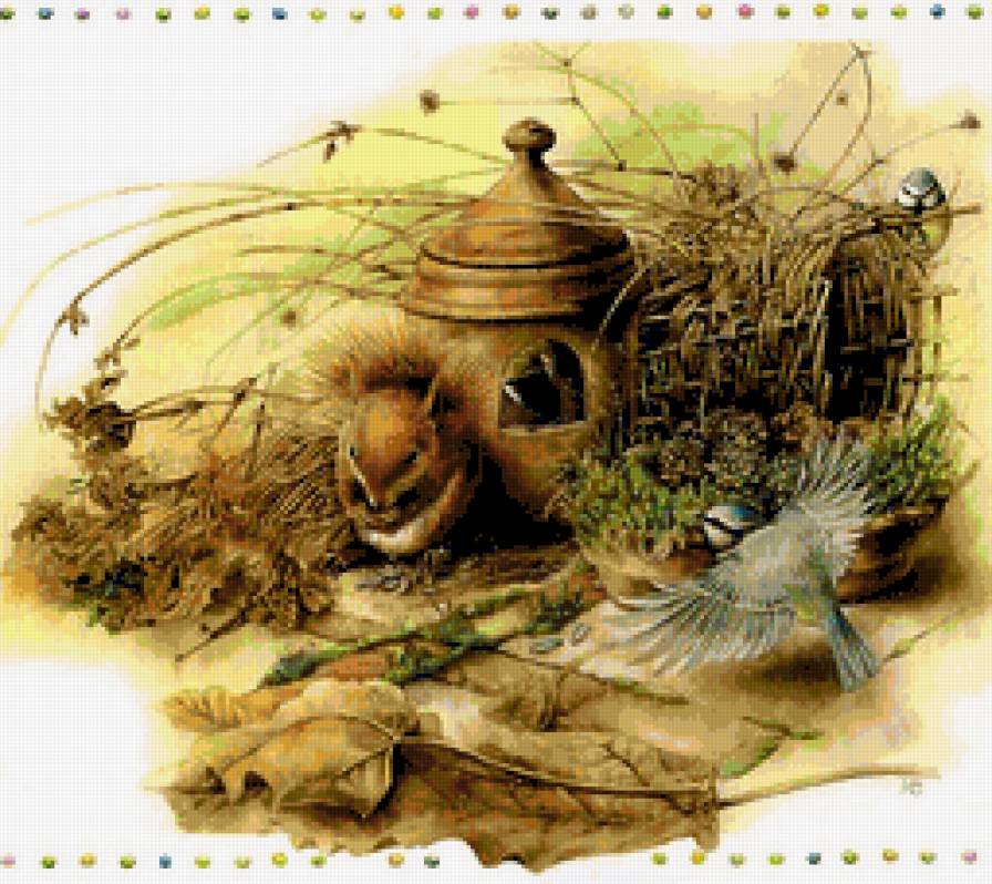 У Белочки в гостях - пушистые комочки, любимцы - предпросмотр