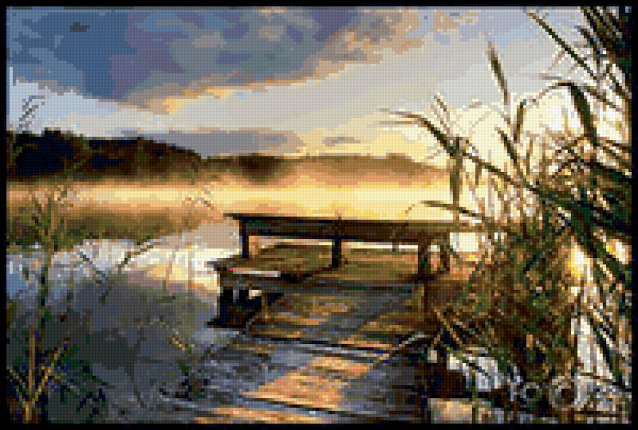 утро на озере - природа, пейзаж, утро, озеро - предпросмотр