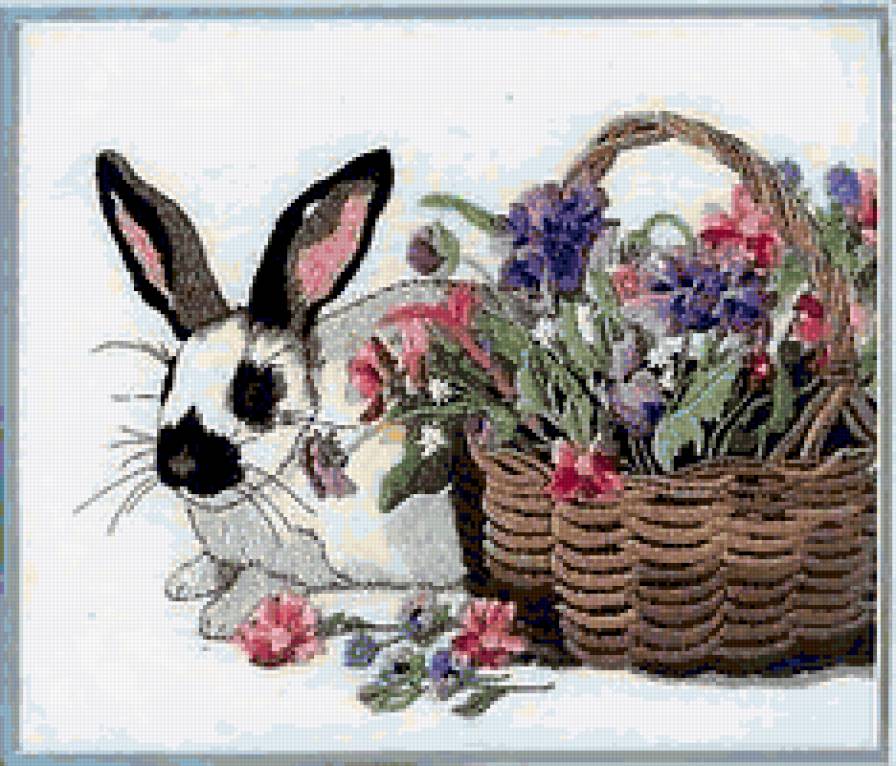 Пасхальный кролик - пасха, пушистые комочки - предпросмотр