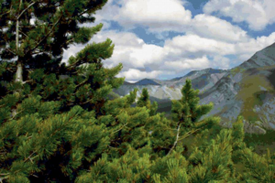 Пейзаж, лес, горы - горы, лес, пейзаж - предпросмотр