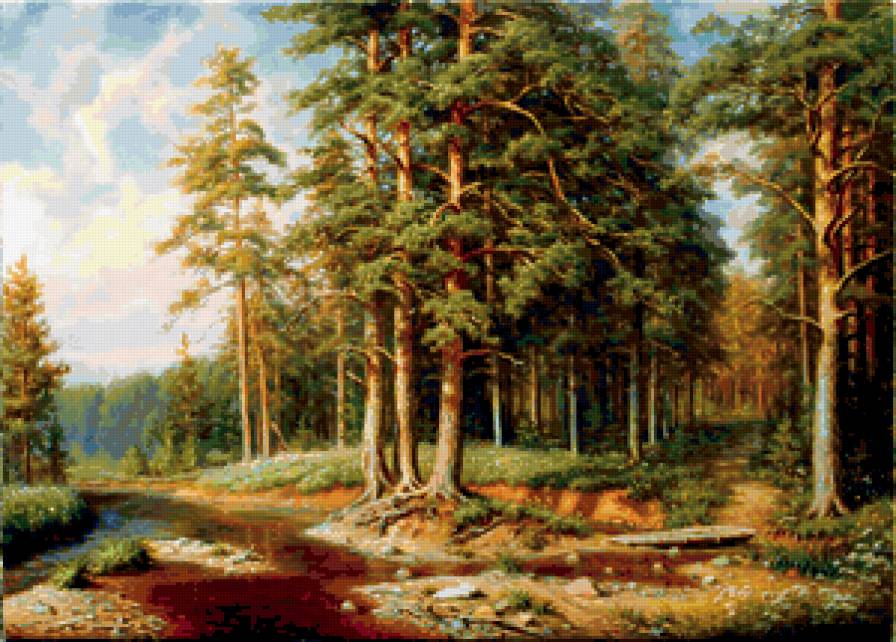 Пейзаж, лес, река - река, пейзаж, лес - предпросмотр