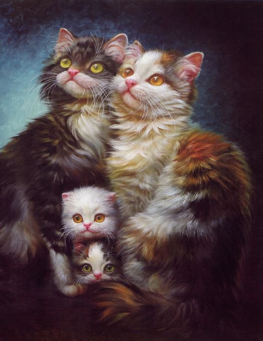 кошечки 21 - кошки, картины, животные - оригинал