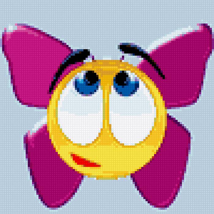 смайлик - бабочка, детские мотивы, смайлик - предпросмотр