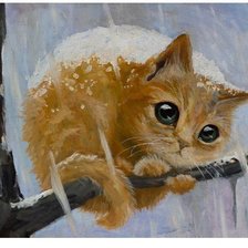 Схема вышивки «Котенок»