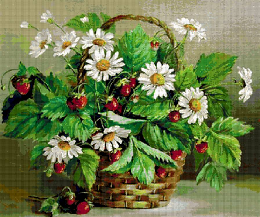 земляника в корзине - предпросмотр