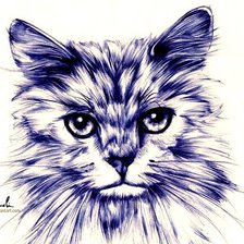 Оригинал схемы вышивки «Кошка (Melanie Kleinmeli)» (№311290)
