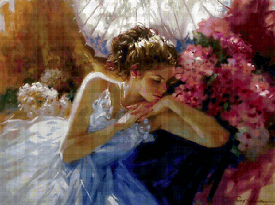 спящая девушка - люди, картина, девушка, портрет - предпросмотр