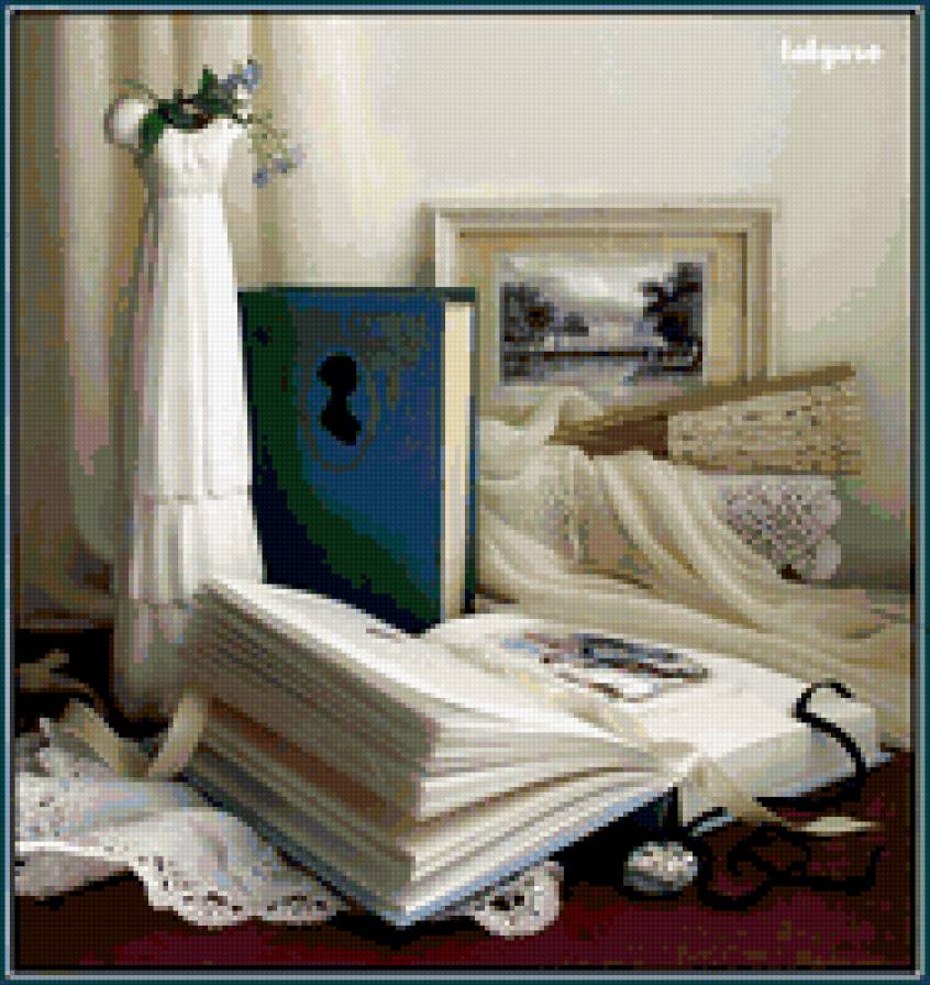 натюрморт с книгой - натюрморт - предпросмотр