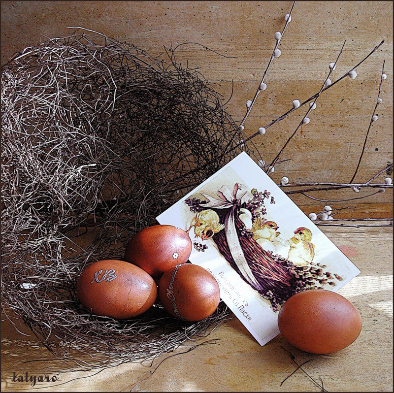 пасха - натюрморт, пасха - оригинал