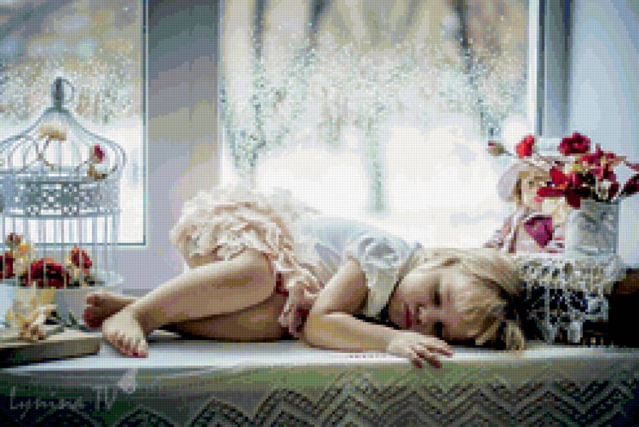 малыш спит - девочка, портрет, дети, люди - предпросмотр