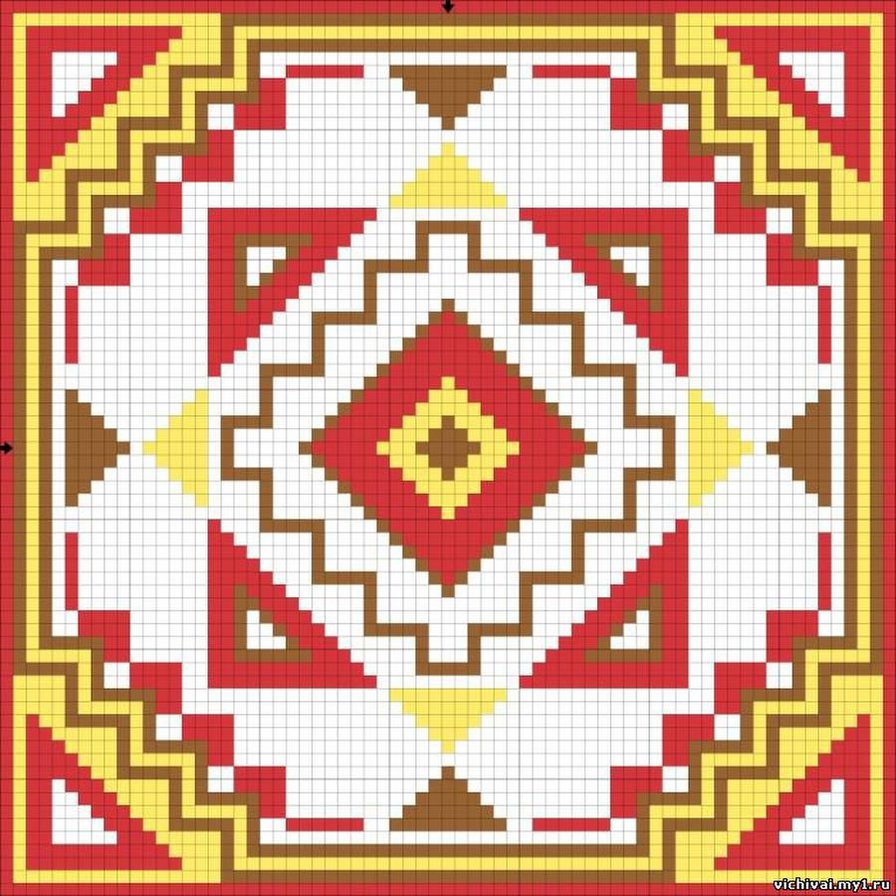 подушка мозаика - оригинал