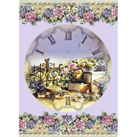 часы - узоры, цветы, часы - оригинал