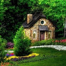 Схема вышивки «домик»