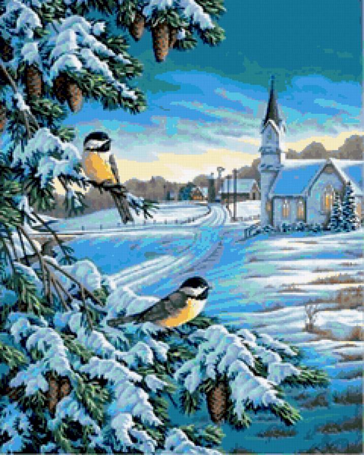 зимний пейзаж - предпросмотр