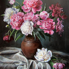 Схема вышивки «пионы 7765»