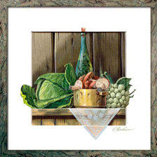 Оригинал схемы вышивки «Натюрморт с фруктами, овощами» (№312779)