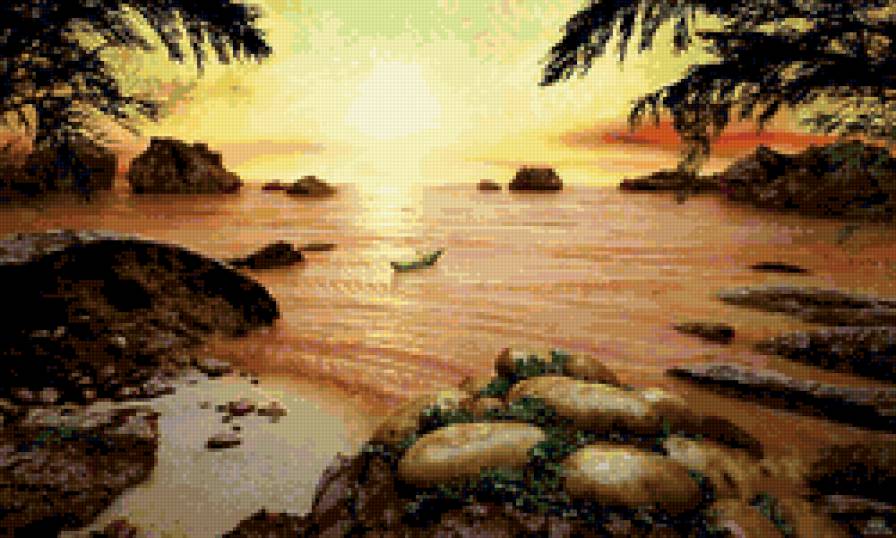 Пляж - пейзаж, море, пляж - предпросмотр