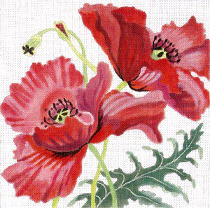 Маки - подушка, полевые цветы, маки, цветы, мак, панно - оригинал