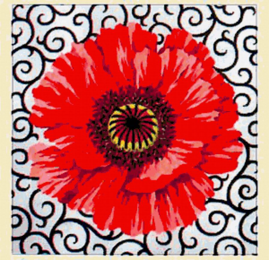 Подушка "Мак" - маки, цветы, подушки, мак, подушка, полевые цветы - предпросмотр