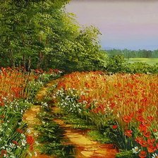 Схема вышивки «серия-маки»