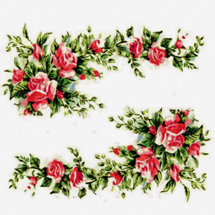 Идея для подушки - розы, красные розы, миниатюрные цветы, цветы, букеты - предпросмотр