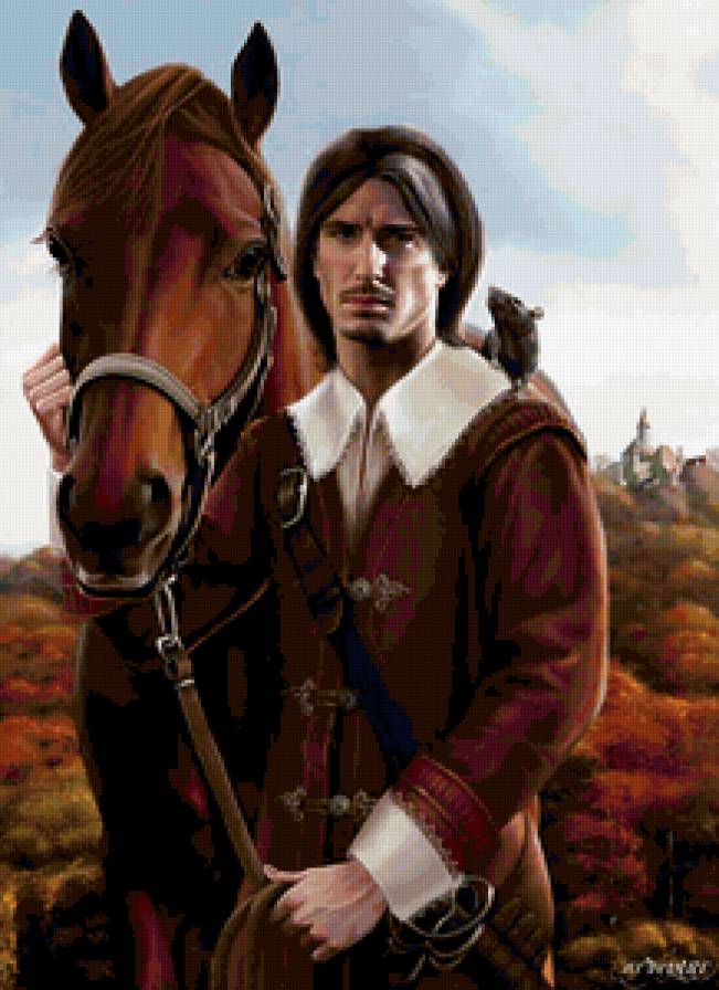 Путешественник - мужской образ, мужчина, лошадь - предпросмотр