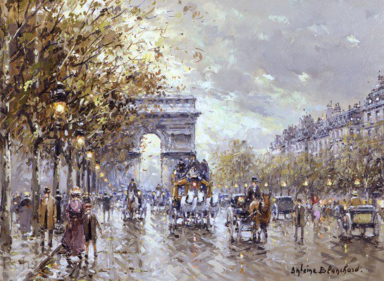 Шам Элизе - триумфальная арка, париж, елисейские поля, франция - оригинал