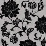 Идея для подушки - орнамент, узор, цветы, черные цветы - оригинал