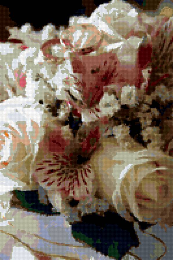 мой свадебный букетик и обручальные колечки - предпросмотр