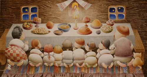 Свят вечер - картина праздник - оригинал